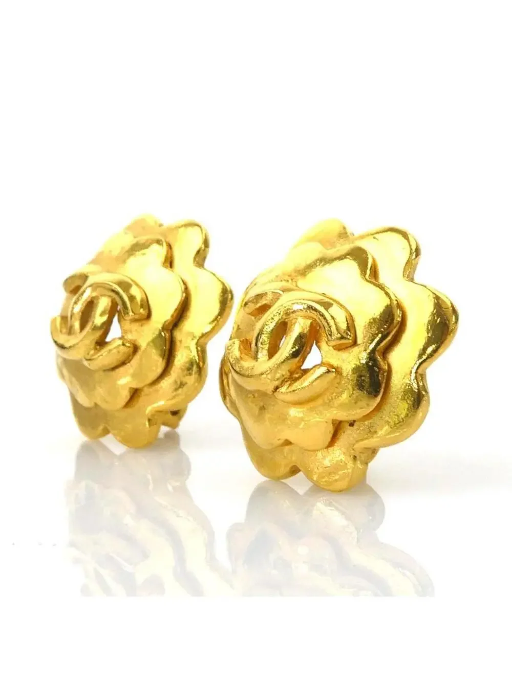 Auth Chanel Vintage Cc Logo Clip On #300097C35B